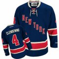 Mens Reebok New York Rangers #4 Adam Clendening Authentic Navy Blue Third NHL Jersey