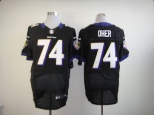 Nike Baltimore Ravens #74 oher black jerseys[Elite]