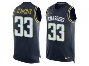 Mens Nike Los Angeles Chargers #33 Rayshawn Jenkins Limited Navy Blue Player Name & Number Tank Top NFL Jersey