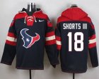 Nike Houston Texans #18 Cecil Shorts III Navy Blue Player Pullover Hoodie