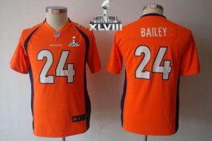 2014 super bowl xlvii nike youth nfl jerseys denver broncos #24 bailey orange[nike]