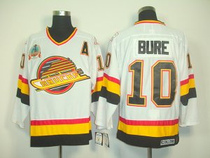 nhl vancouver canucks #10 bure whiteorange ccm