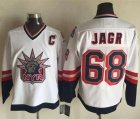 New York Rangers #68 Jaromir Jagr White CCM Statue of Liberty Stitched NHL Jersey