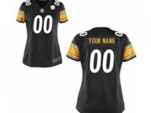 Women\'s Nike Pittsburgh Steelers Customized Game Team black Jerseys