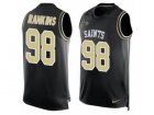 Mens Nike New Orleans Saints #98 Sheldon Rankins Limited Black Player Name & Number Tank Top NFL Jersey