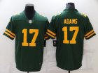 Men Green Bay Packers #17 Davante Adams Green Yellow 2021 Vapor Untouchable Stitched NFL Nike Limited Jersey