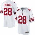 Mens Nike New York Giants #28 Paul Perkins Limited White NFL Jersey