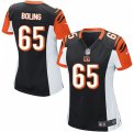 Womens Nike Cincinnati Bengals #65 Clint Boling Game Black Team Color NFL Jersey