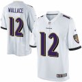 Mens Nike Baltimore Ravens #12 Mike Wallace Limited White NFL Jersey