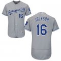 2016 Men's Kansas City Royals #16 Bo Jackson Majestic Gray Flexbase Authentic Collection player Jerse