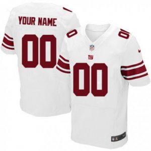 Mens Nike New York Giants Customized Elite White NFL Jersey