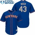 Men's Majestic New York Mets #43 Addison Reed Replica Royal Blue Alternate Road Cool Base MLB Jersey