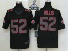 2013 Super Bowl XLVII NEW San Francisco 49ers 52 Willis Black Jerseys[Impact Limited]