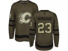 Youth Adidas Calgary Flames #23 Sean Monahan Green Salute to Service Stitched NHL Jersey