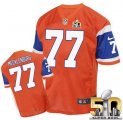 Nike Denver Broncos #77 Karl Mecklenburg Orange Super Bowl 50 Men Stitched NFL Elite Throwback Jersey