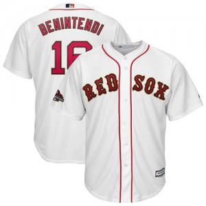 Red Sox #16 Andrew Benintendi White Youth 2019 Gold Program Cool Base Jersey