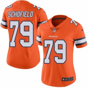 Women\'s Nike Denver Broncos #79 Michael Schofield Limited Orange Rush NFL Jersey
