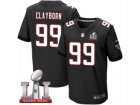 Mens Nike Atlanta Falcons #99 Adrian Clayborn Elite Black Alternate Super Bowl LI 51 NFL Jersey
