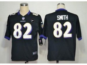 Nike Baltimore Ravens #82 Torrey Smith Black jerseys[game Art Patch]