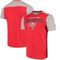 Tampa Bay Buccaneers NFL Pro Line by Fanatics Branded Iconic Color Blocked T-Shirt Red Gray