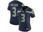 Women Nike Seattle Seahawks #3 Russell Wilson Vapor Untouchable Limited Steel Blue Team Color NFL Jersey