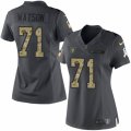 Women's Nike Oakland Raiders #71 Menelik Watson Limited Black 2016 Salute to Service NFL Jersey