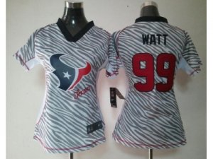 Nike Women Houston Texans #99 J.J. Watt jerseys[fem fan zebra]