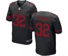 Men's Nike San Francisco 49ers #32 Kendall Hunter Elite Black NFL Jersey