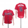 Braves #5 Freddie Freeman Red Cool Base Jersey