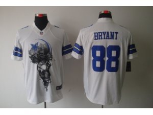 Nike NFL Dallas Cowboys #88 Dez Bryant white Jerseys(Helmet Tri-Blend Limited)