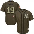 Men's Majestic New York Yankees #19 Masahiro Tanaka Replica Green Salute to Service MLB Jersey