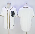 San Diego Padres Blank White New Cool Base Stitched Baseball Jersey
