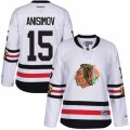 Womens Reebok Chicago Blackhawks #15 Artem Anisimov Authentic White 2017 Winter Classic NHL Jersey