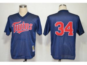 mlb jerseys minnesota twins #34 puckett m&n blue 1991