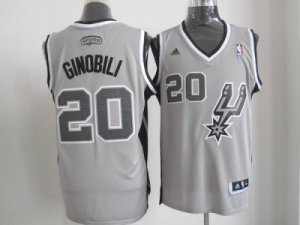 nba san antonio spurs #20 ginobili grey jerseys[revolution 30 swingman]