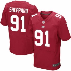 Men\'s Nike New York Giants #91 Kelvin Sheppard Elite Red Alternate NFL Jersey