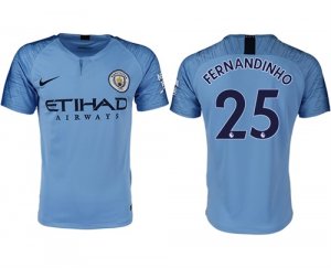 2018-19 Manchester City 25 FERNANDINHO Home Thailand Soccer Jersey