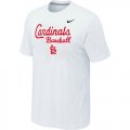 Nike MLB St.Louis Cardinals 2014 Home Practice T-Shirt - White