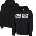 Oakland Raiders Majestic Touchback Full Zip Hoodie Black