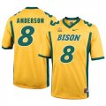 North Dakota State Bison 8 Bruce Anderson Gold College Football Jersey