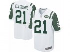 Mens Nike New York Jets #21 Morris Claiborne Game White NFL Jersey