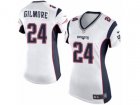 Women Nike New England Patriots #24 Stephon Gilmore Game White NFL Jersey
