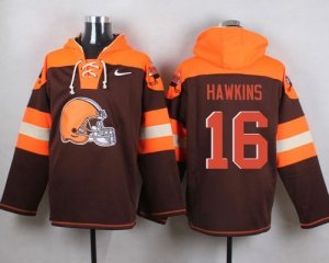 Nike Cleverland Browns #16 Andrew Hawkins Brown Player Pullover NFL Hoodie