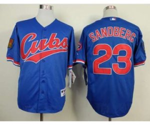 mlb jerseys chicago cubs #23 sandberg blue[1994 m&n]