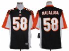 Nike NFL Cincinnati Bengals #58 Rey Maualuga Black Game Jerseys