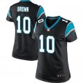 Women Nike Carolina Panthers #10 Corey Brown Black Team Color Stitched Jersey