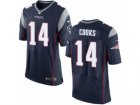 Mens Nike New England Patriots #14 Brandin Cooks Elite Navy Blue Team Color NFL Jersey