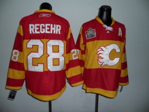 nhl jerseys calgary flames #28 regehr red[winter classic]