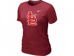 Women MLB St.Louis Cardinals Heathered Red Nike Blended T-Shirt