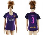 Womens Barcelona #3 Pique Away Soccer Club Jersey